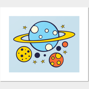 Planet Illustration Posters and Art